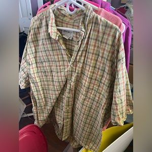 Eddie Bauer mens button down t shirt